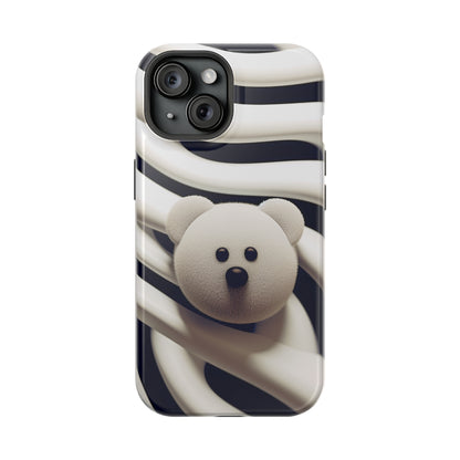 Zebra Print Teddy Bear (iPhone MagSafe Case)Zebra Print Teddy Bear MagSafe Durable Case: Style Meets Protection 📱✨
Upgrade your device with Rima Gallery's Zebra Print Teddy Bear MagSafe Durable Case. This casRimaGallery