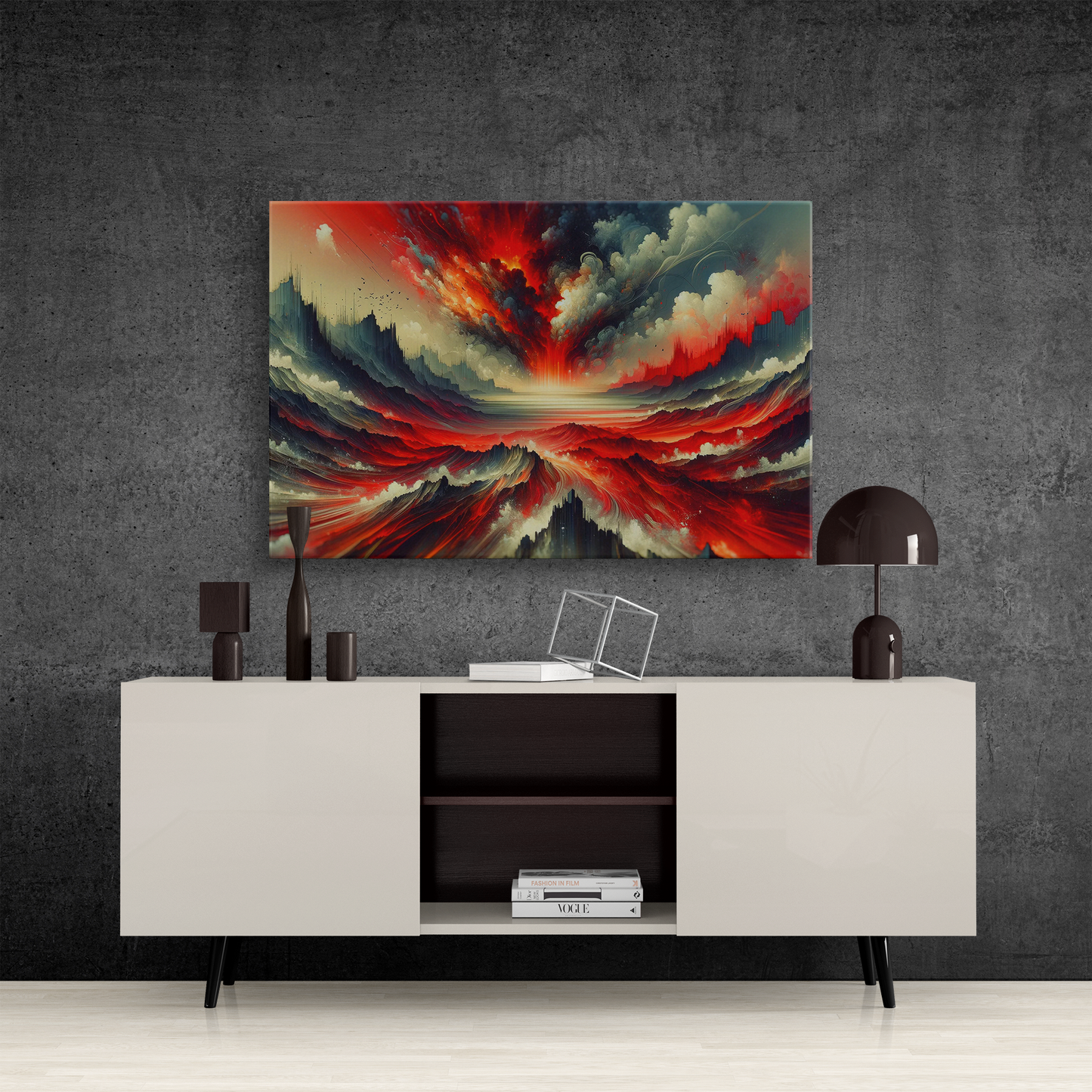 Crimson Eruption Mystique (Canvas)Crimson Eruption Mystique (Canvas  Matte finish, stretched, with a depth of 1.25 inches)
Struggling with low-quality canvases? Switch to RimaGallery! Our canvases arRimaGallery