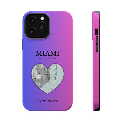Miami Heartbeat - Magenta (iPhone MagSafe Case)Elevate your iPhone's style with the Miami Heartbeat Magenta MagSafe Case, offering robust protection, MagSafe compatibility, and a choice of matte or glossy finish.RimaGallery