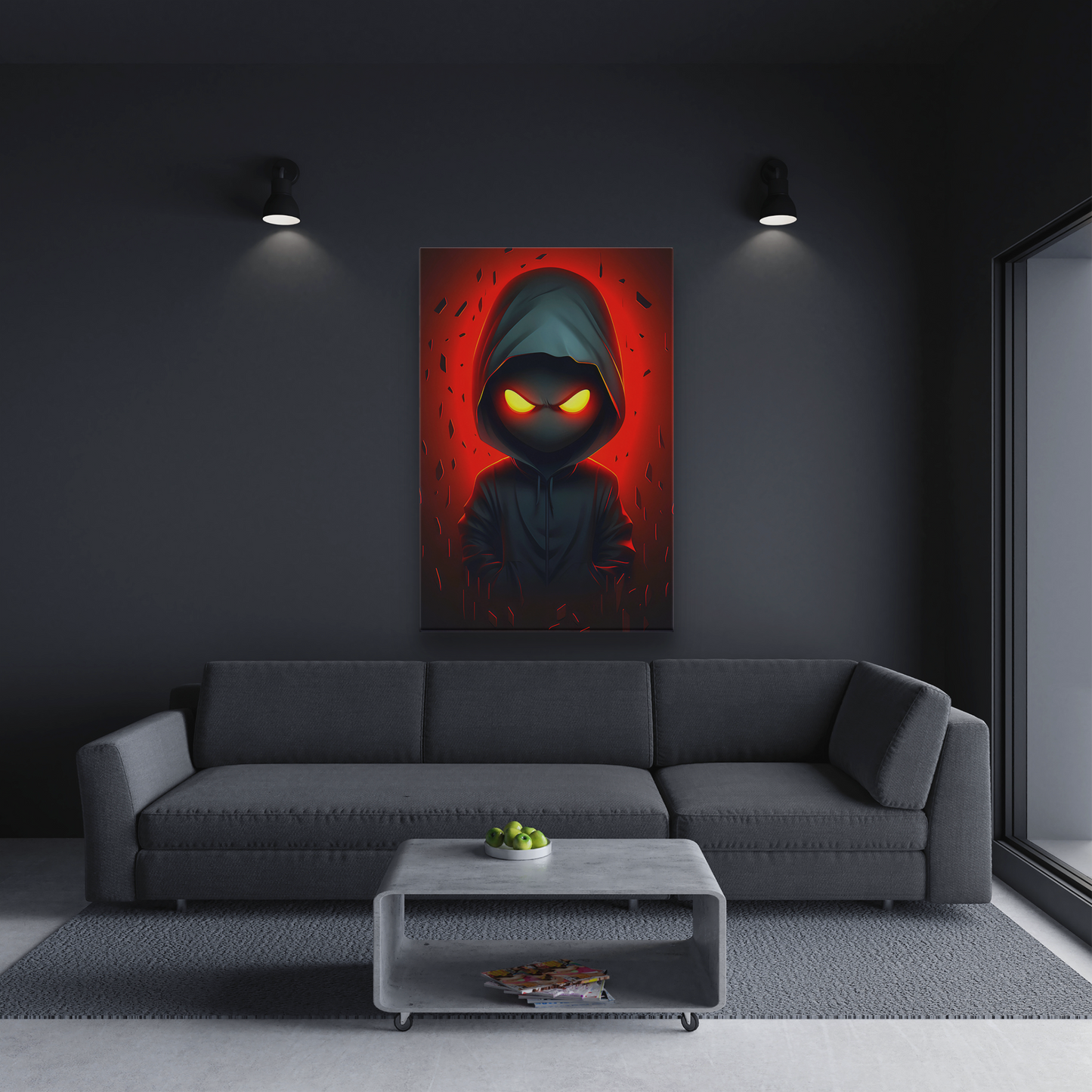 Hoodie Monster (Canvas)Hoodie Monster (Canvas  Matte finish, stretched, with a depth of 1.25 inches)
Struggling with low-quality canvases? Switch to RimaGallery! Our canvases are more thanRimaGallery