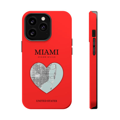 Miami Heartbeat - Red (iPhone MagSafe Case)Elevate your iPhone's style with the Miami Heartbeat Red MagSafe Case, offering robust protection, MagSafe compatibility, and a choice of matte or glossy finish. PerRimaGallery