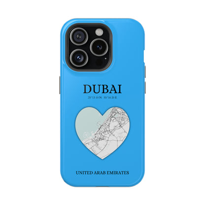 Dubai Heartbeat - Sky Blue (iPhone MagSafe Case)Elevate your iPhone's style with the Dubai Heartbeat White MagSafe Case, offering robust protection, MagSafe compatibility, and a choice of matte or glossy finish. PRimaGallery