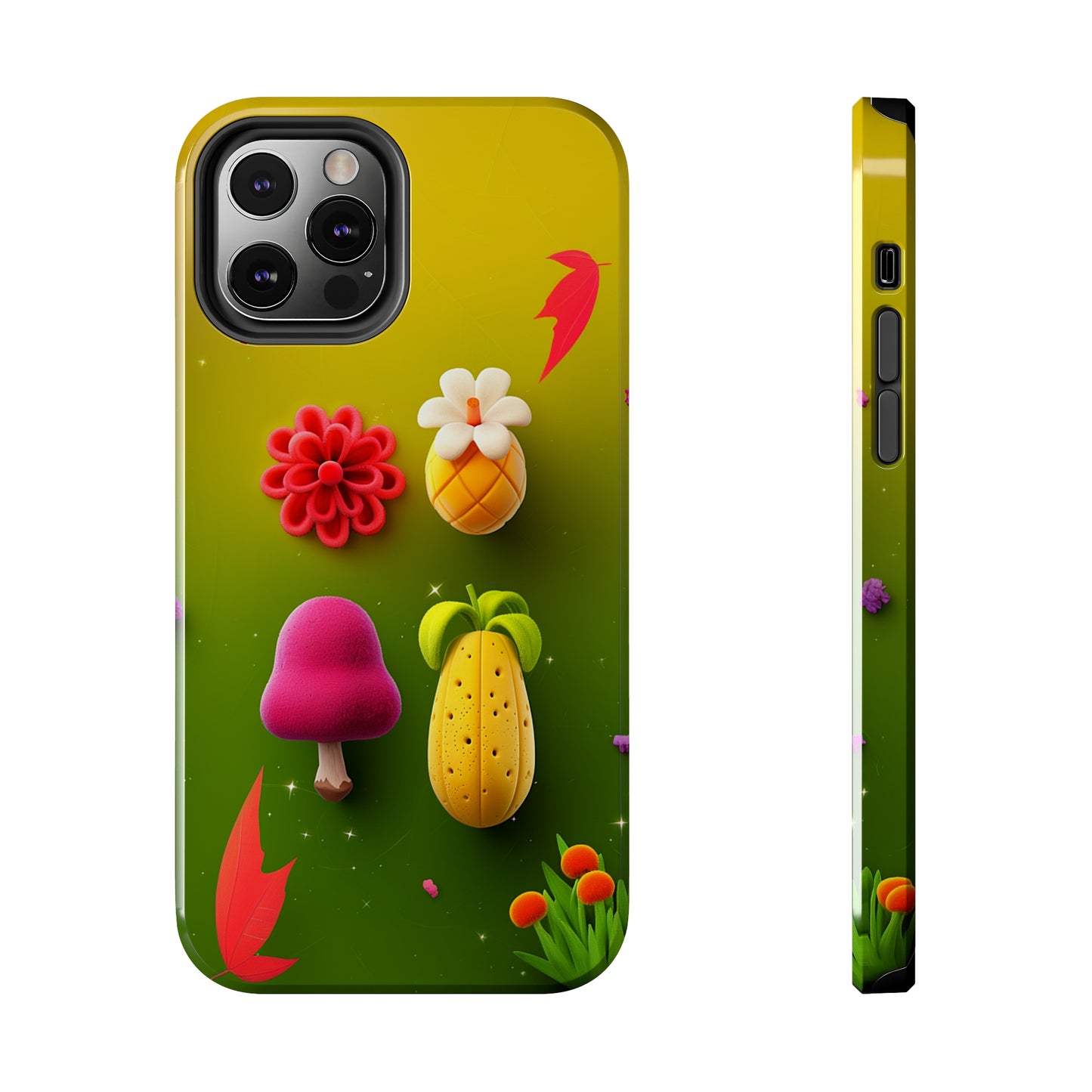Whimsy Garden (iPhone Case 11-15)Secure your iPhone 11-15 with RIMA's durable case: Polycarbonate shell, rubber lining for shock absorption, and supports wireless chargingRimaGallery