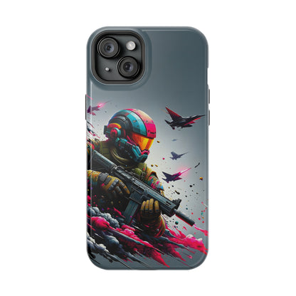 Spectrum Soldier (iPhone MagSafe Case)Spectrum Soldier MagSafe Durable Case: Style Meets Protection 📱✨
Upgrade your device with Rima Gallery's Spectrum Soldier MagSafe Durable Case. This case isn’t justRimaGallery