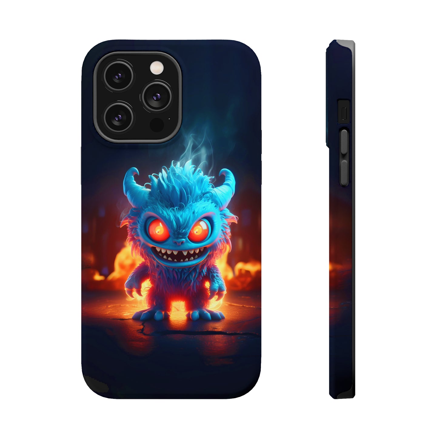 Fiery Monster (iPhone MagSafe Case)Revolutionize your iPhone's look and feel with RIMA Tough Phone Case – ultimate protection meets elegant style for iPhone 11-15. Grab yours now! 🛡️📱RimaGallery
