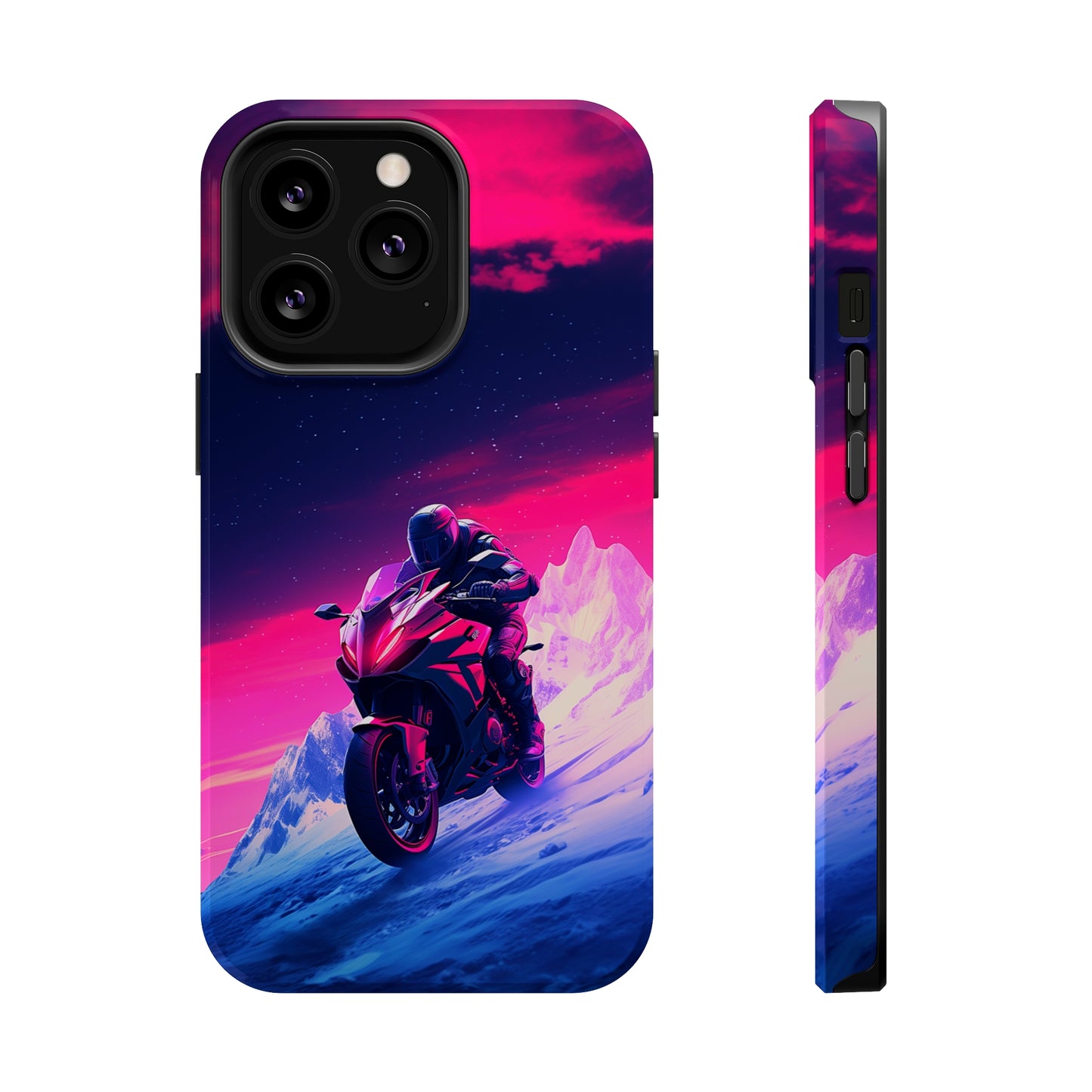 Twilight Rider (iPhone MagSafe Case)Twilight Rider MagSafe Durable Case: Style Meets Protection 📱✨
Upgrade your device with Rima Gallery's Twilight Rider MagSafe Durable Case. This case isn’t just aboRimaGallery