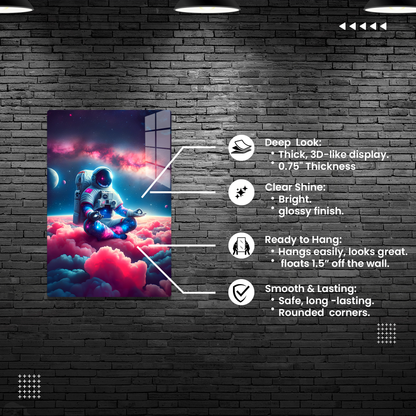 Stardust Meditation (Acrylic)Make a design statement with Stardust Meditation acrylic prints from RimaGallery. The sleek 1⁄4" acrylic material creates a glass-like illusion for your wall art. PrRimaGallery