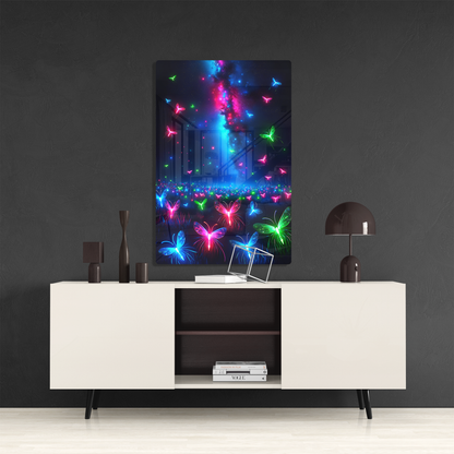 Neon Flutter (Acrylic)Make a statement with Neon Flutter acrylic prints. The 1⁄4" acrylic panel exudes the illusion of a smooth glass surface for vibrant artwork. Pre-installed hanging haRimaGallery