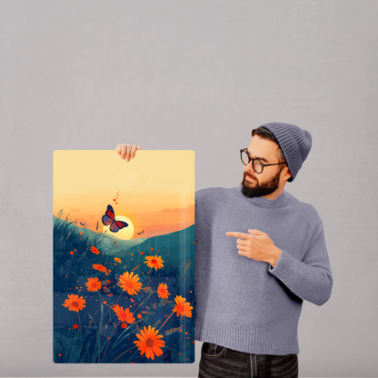 Flutter Bloom (Acrylic)Make a statement with Flutter Bloom acrylic prints. The 1⁄4" acrylic panel exudes the illusion of a smooth glass surface for vibrant artwork. Pre-installed hanging hRimaGallery