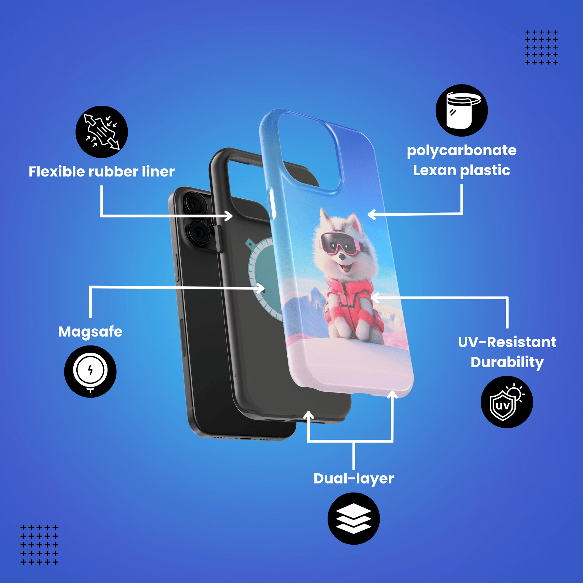 Pink Pup Skier (iPhone MagSafe Case)Pink Pup Skier MagSafe Durable Case: Style Meets Protection 📱✨
Upgrade your device with Rima Gallery's Pink Pup Skier MagSafe Durable Case. This case isn’t just aboRimaGallery