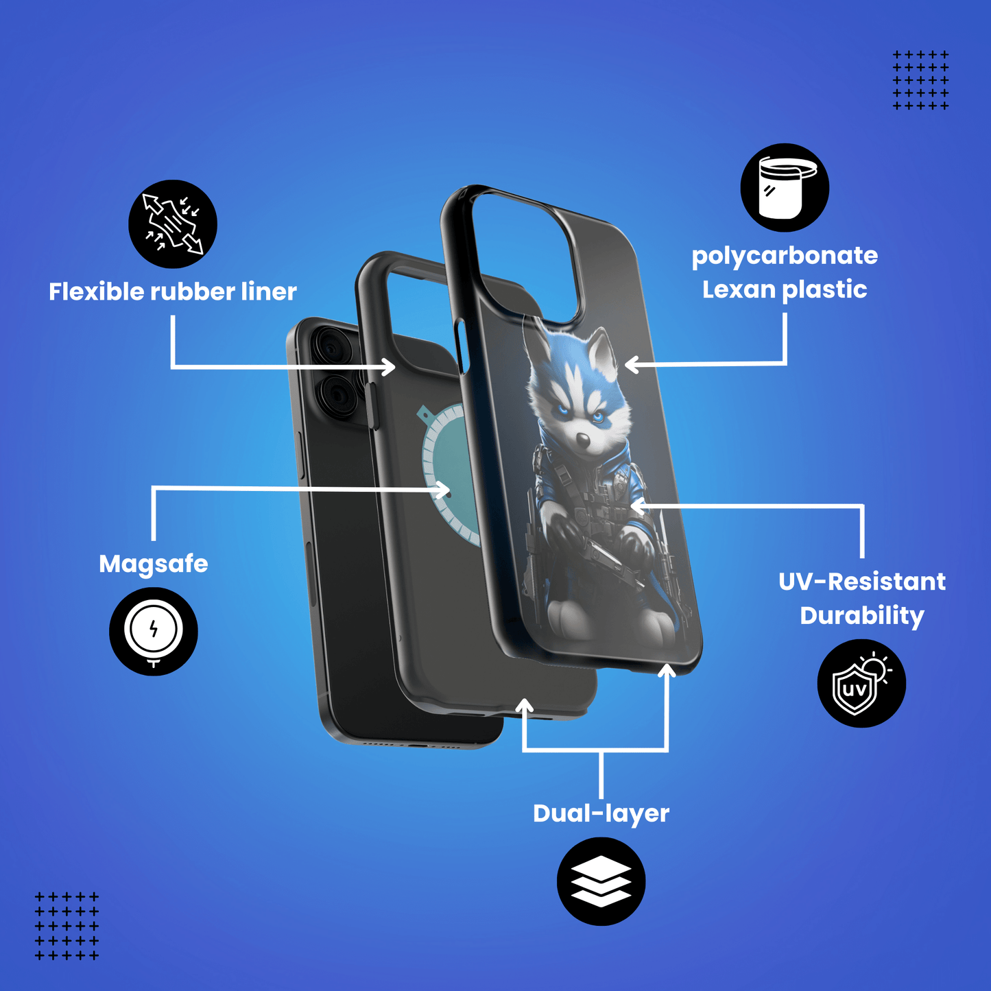 Canine Commando (iPhone MagSafe Case)Canine Commando MagSafe Durable Case: Style Meets Protection 📱✨
Upgrade your device with Rima Gallery's Canine Commando MagSafe Durable Case. This case isn’t just aRimaGallery