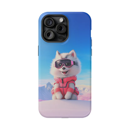 Pink Pup Skier (iPhone MagSafe Case)Pink Pup Skier MagSafe Durable Case: Style Meets Protection 📱✨
Upgrade your device with Rima Gallery's Pink Pup Skier MagSafe Durable Case. This case isn’t just aboRimaGallery