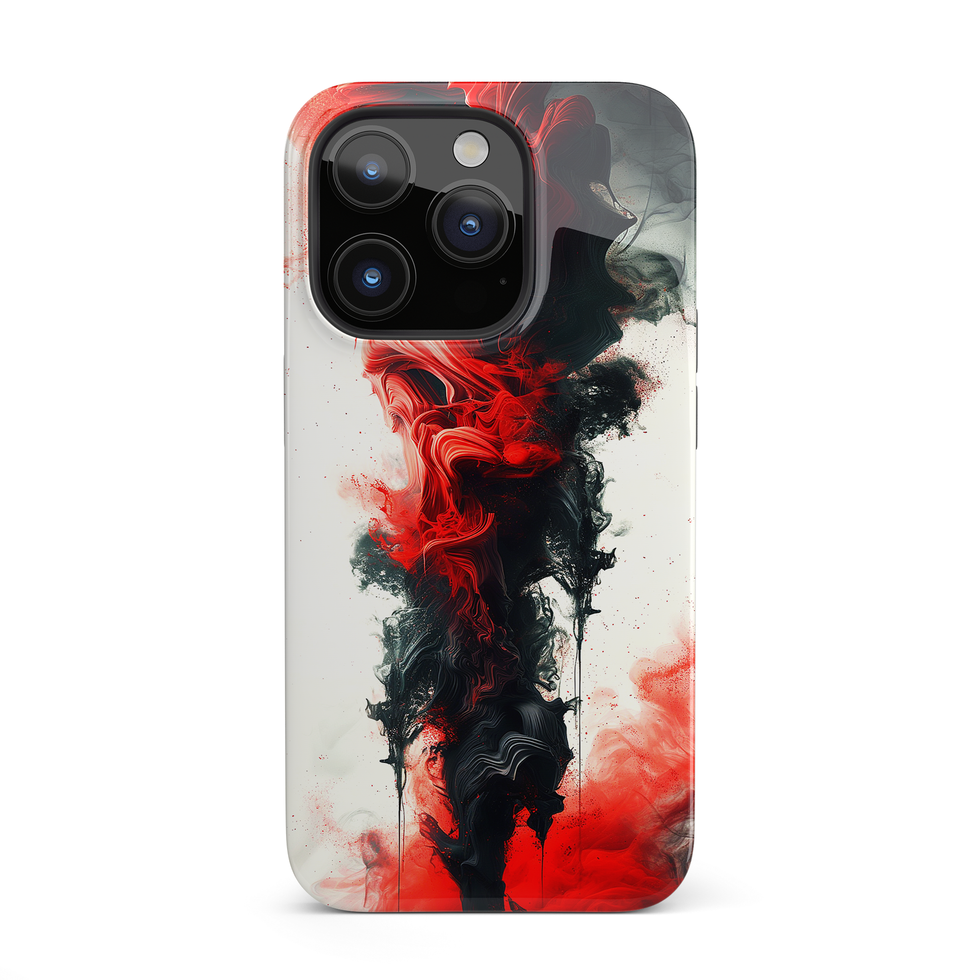 Ruby Ripples (iPhone MagSafe Case)Elevate your iPhone's protection and style with RimaGallery's Vibrant red ink flows on a MagSafe Case against a dark backdrop. Enjoy dual-layer defense, vibrant desiRimaGallery