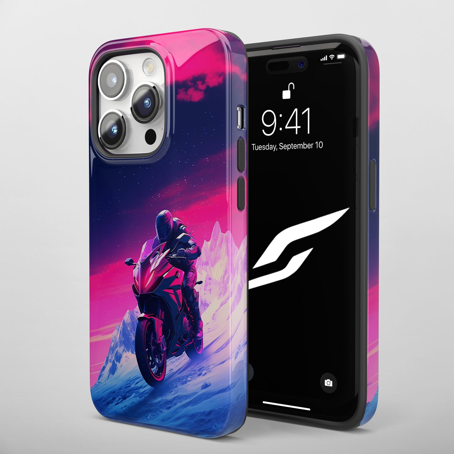 Twilight Rider (iPhone MagSafe Case)Twilight Rider MagSafe Durable Case: Style Meets Protection 📱✨
Upgrade your device with Rima Gallery's Twilight Rider MagSafe Durable Case. This case isn’t just aboRimaGallery