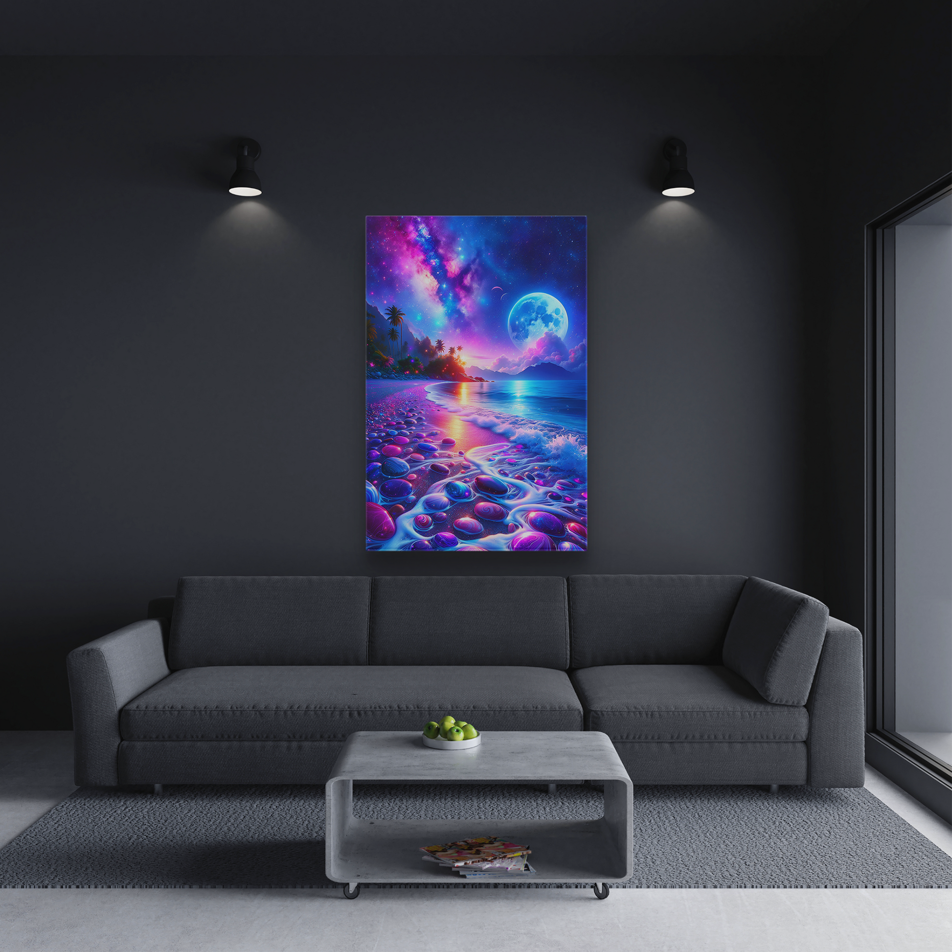 Moonglade Mirage (Canvas)Moonglade Mirage (Canvas  Matte finish, stretched, with a depth of 1.25 inches)Make an art statement with RimaGallery's ethically produced canvases. Sustainably sourRimaGallery