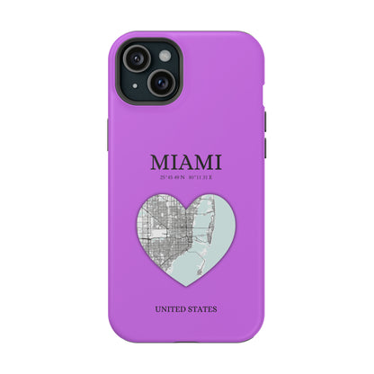 Miami Heartbeat - Purple (iPhone MagSafe Case)Elevate your iPhone's style with the Miami Heartbeat Purple MagSafe Case, offering robust protection, MagSafe compatibility, and a choice of matte or glossy finish. RimaGallery