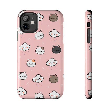 Purrfect Skies (iPhone Case 11-15)Shop RIMA Tough Phone Case for iPhone 11-15: Ultimate protection with double-layer defense, glossy finish, and wireless charging compatibility. Urban and weather-resRimaGallery