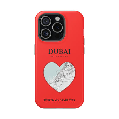 Dubai Heartbeat - Red (iPhone MagSafe Case)Elevate your iPhone's style with the Dubai Heartbeat Red MagSafe Case, offering robust protection, MagSafe compatibility, and a choice of matte or glossy finish. PerRimaGallery