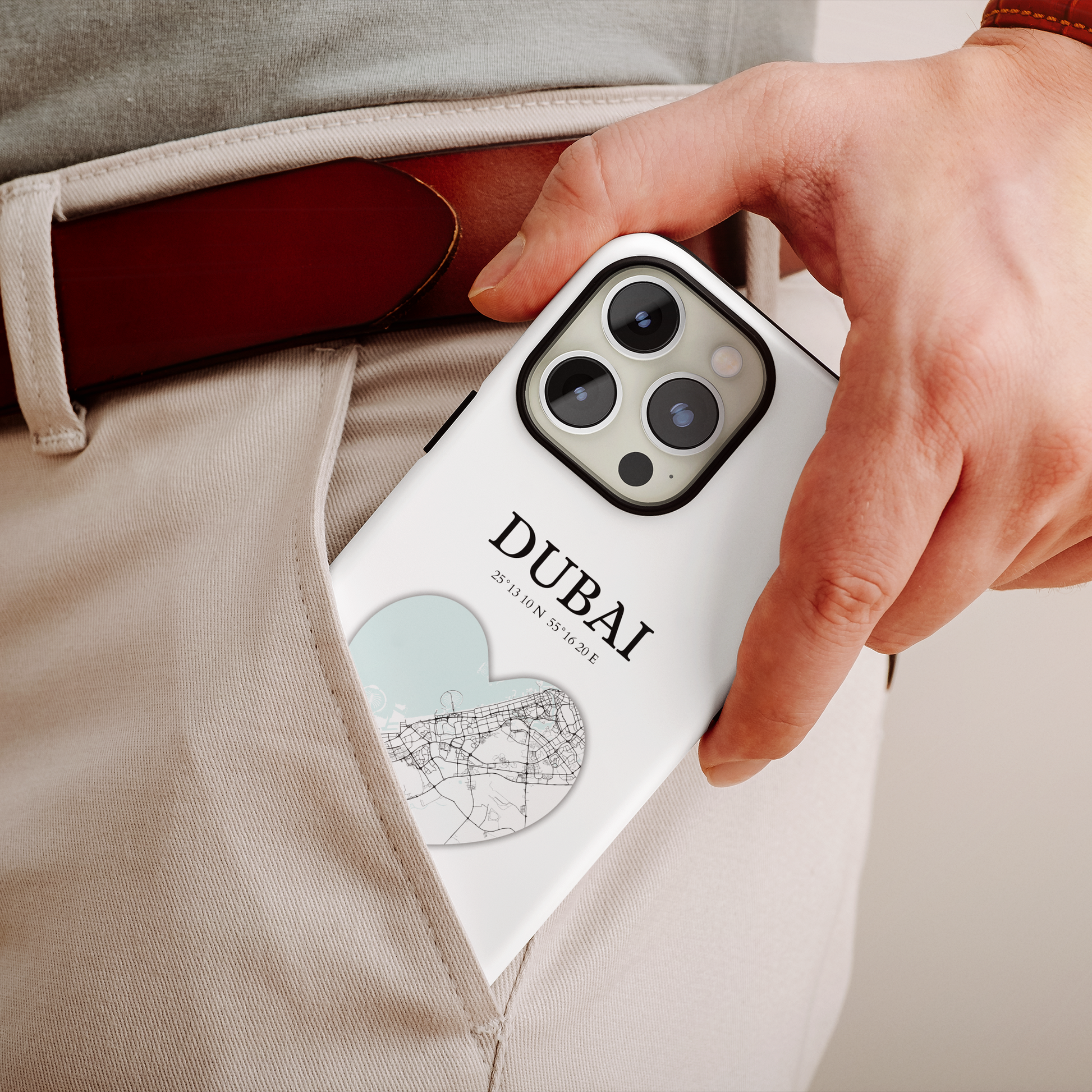 Dubai Heartbeat - White (iPhone MagSafe Case)Celestial Drive Revolutionize your iPhone's look and feel with RIMA Tough Phone Case – ultimate protection meets elegant style for iPhone 11-15. Grab yours now! 🛡️?imaGallery