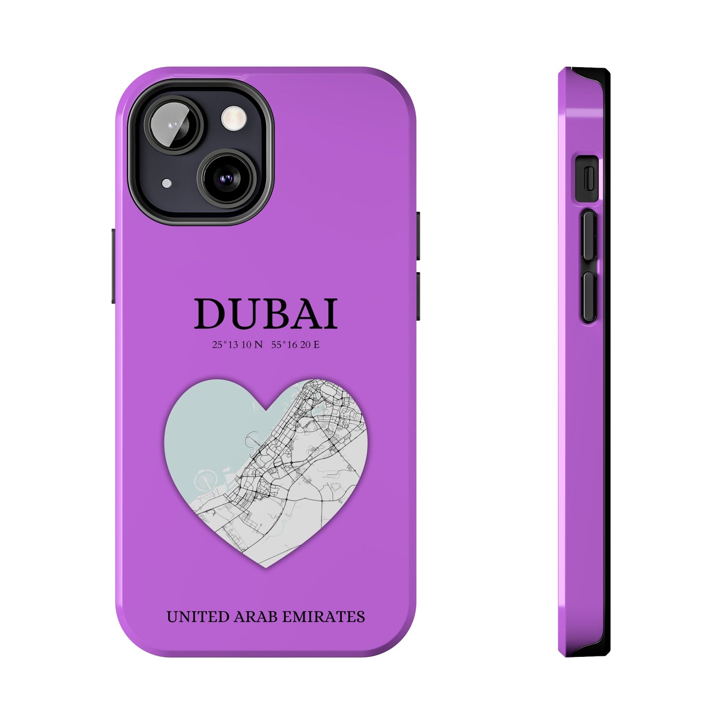 Dubai Heartbeat - Purple (iPhone Case 11-15)Elevate your iPhone with RimaGallery's Dubai York Heartbeat case. Sleek design meets durability for stylish protection. Free US shipping.RimaGallery