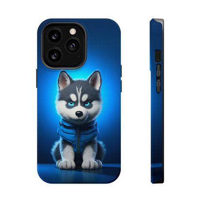 Blue Husky Charm (iPhone MagSafe Case)Blue Husky Charm MagSafe Durable Case: Style Meets Protection 📱✨
Upgrade your device with Rima Gallery's Blue Husky Charm MagSafe Durable Case. This case isn’t justRimaGallery