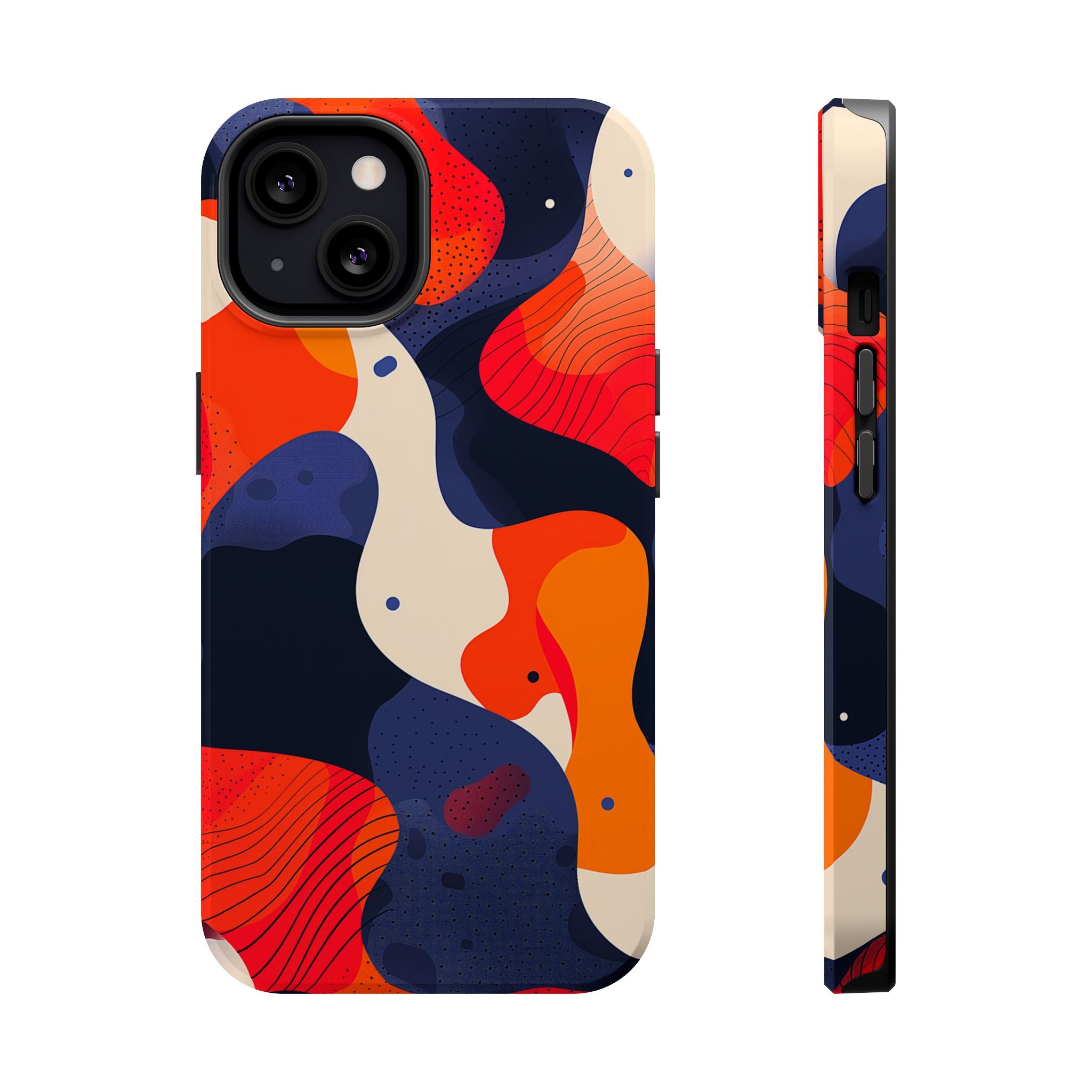 Abstract Colorwave Magnetic Phone Case — Impact-Resistant Protective Cover