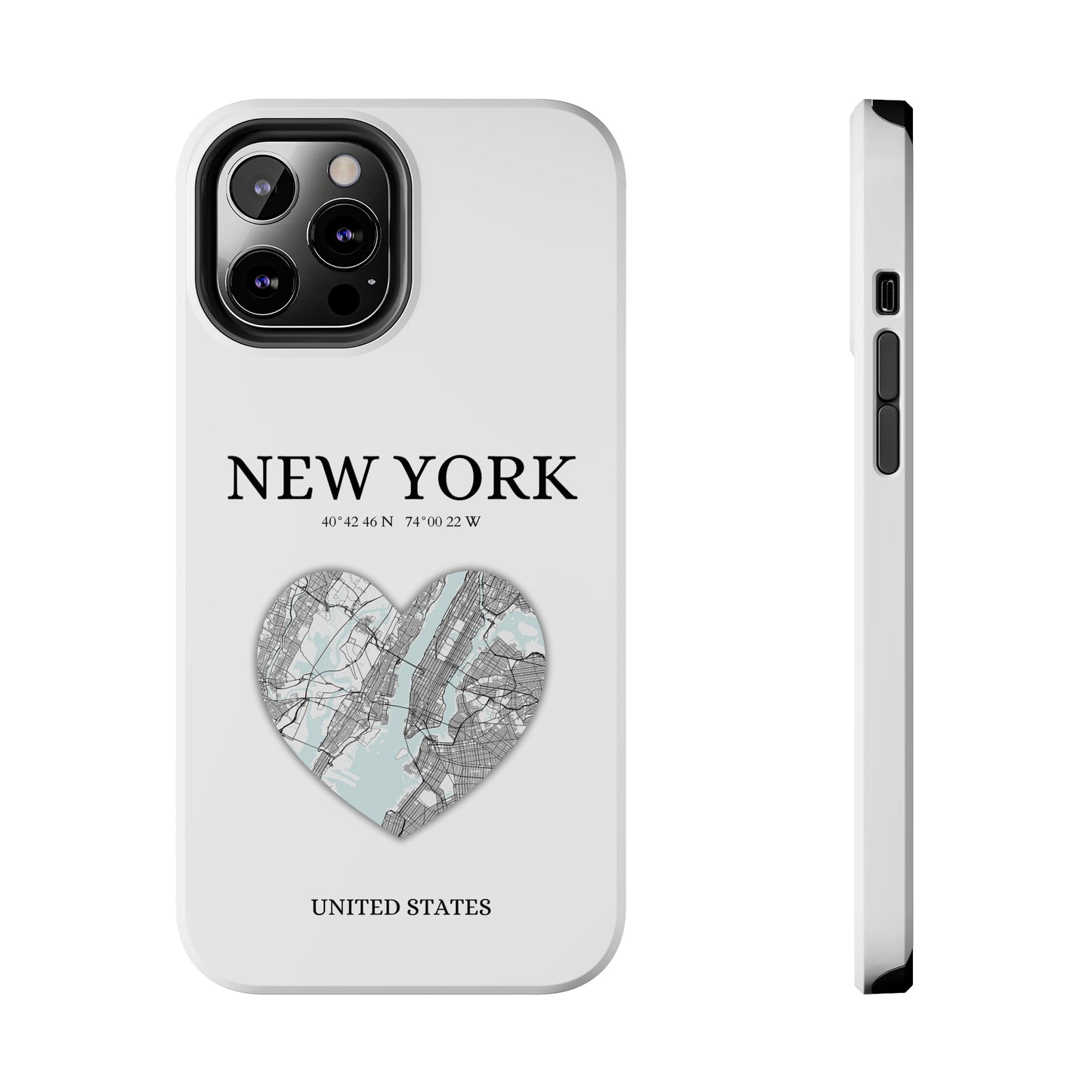Elevate your iPhone with RimaGallery's New York Heartbeat case. Sleek design meets durability for stylish protection. Free US shipping.-York Heartbeat - White (iPhone Case 11-15)
