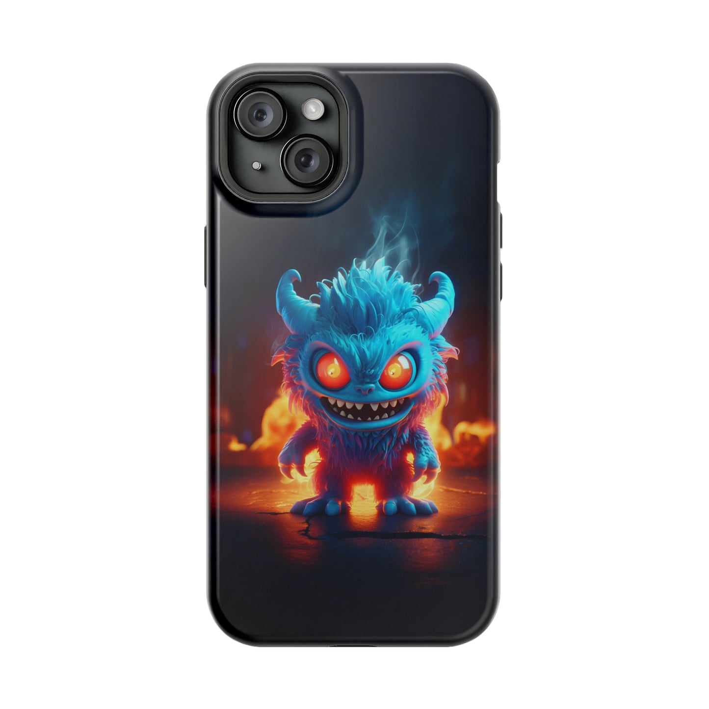 Fiery Monster (iPhone MagSafe Case)Revolutionize your iPhone's look and feel with RIMA Tough Phone Case – ultimate protection meets elegant style for iPhone 11-15. Grab yours now! 🛡️📱RimaGallery