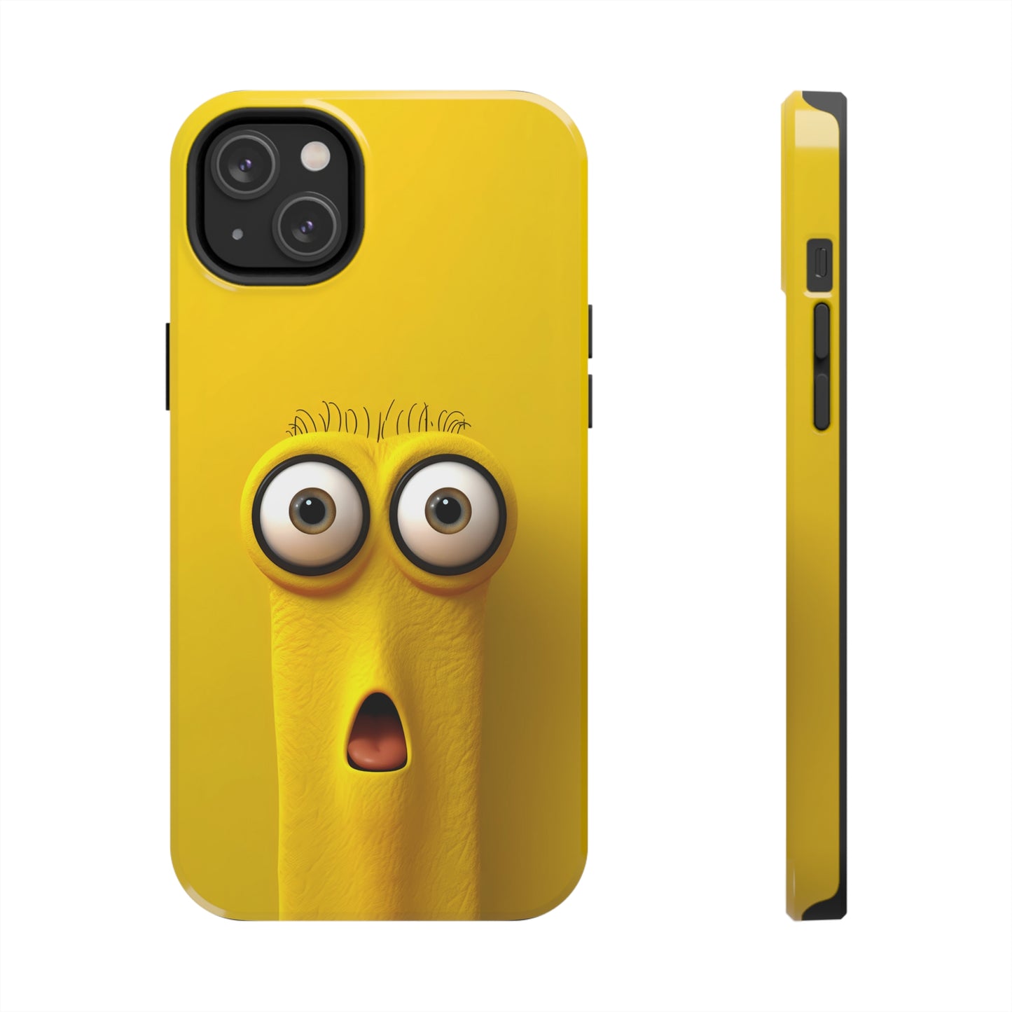Sunny Daze Yellow Face (iPhone Case 11-15)Splash of Sunshine ☀️📱: Elevate the aesthetics of your device with our "Sunny Daze" phone case! Featuring an irresistibly cute yellow face with magnified eyes, set RimaGallery