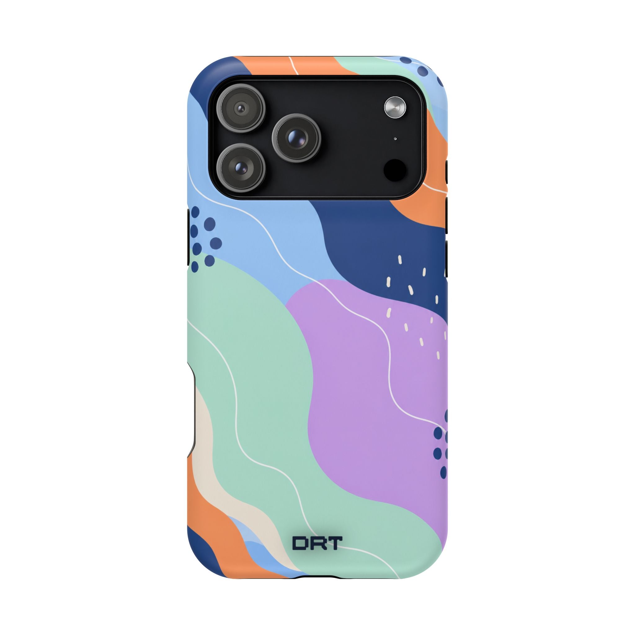 Abstract Colorwave Magnetic Impact-Resistant Phone Case