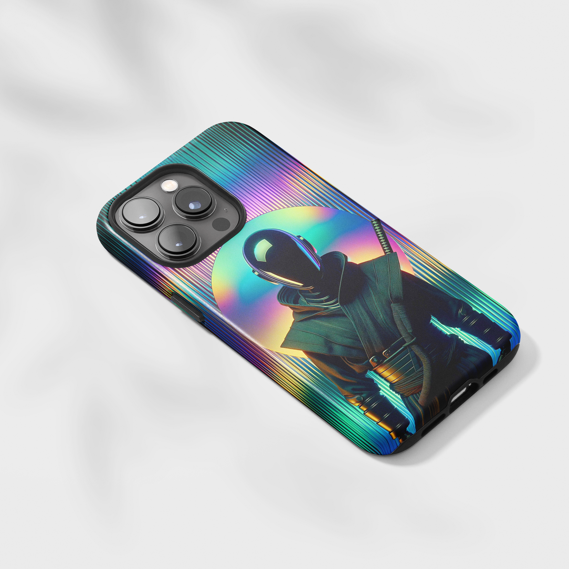 Vibrant Void Wanderer (iPhone Case 11-15)RIMA Tough Phone Case for iPhone 11-15: Where Style Meets Durability. Featuring a sleek design with MagSafe compatibility, this case offers unmatched protection and RimaGallery
