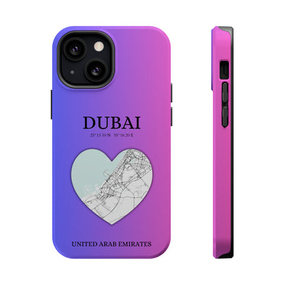Dubai Heartbeat - Magenta (iPhone MagSafe Case)Elevate your iPhone's style with the Dubai Heartbeat White MagSafe Case, offering robust protection, MagSafe compatibility, and a choice of matte or glossy finish. PRimaGallery