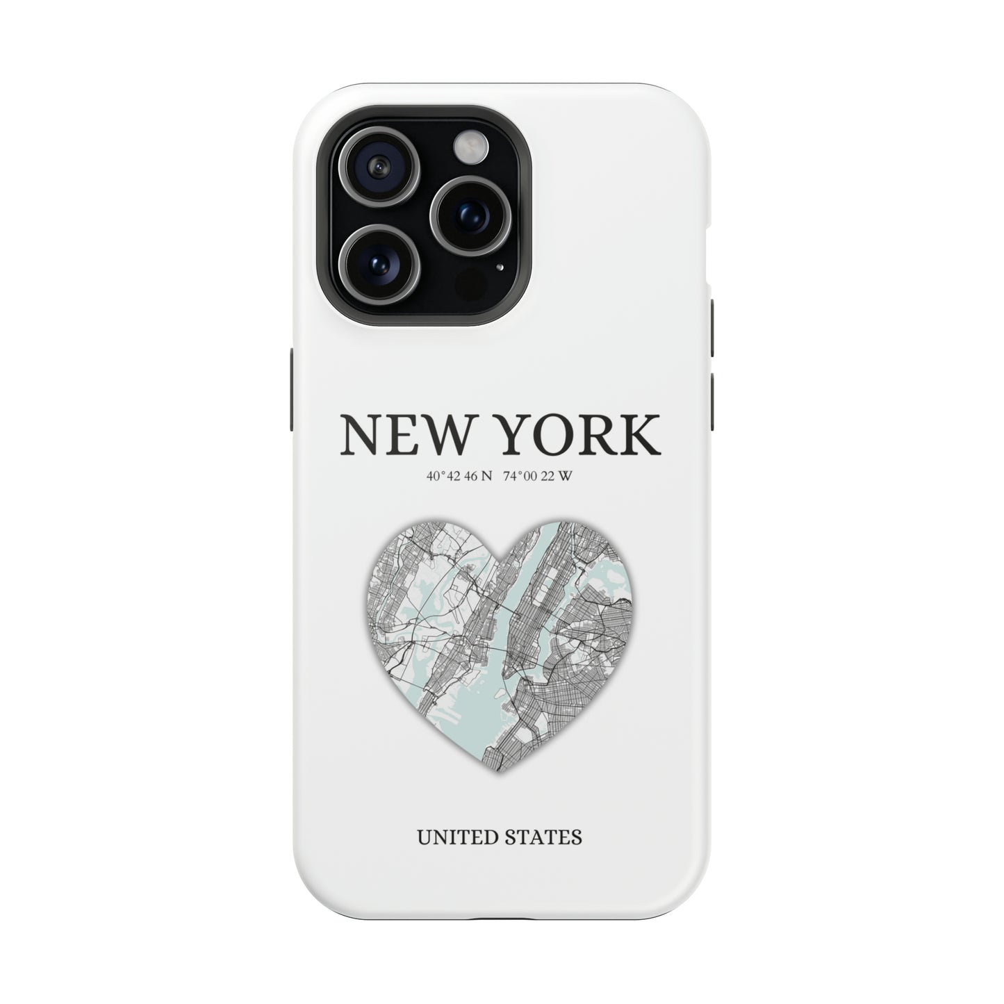 Elevate your iPhone's style with the Dubai Heartbeat White MagSafe Case, offering robust protection, MagSafe compatibility, and a choice of matte or glossy finish. P-York Heartbeat - White (iPhone MagSafe Case)