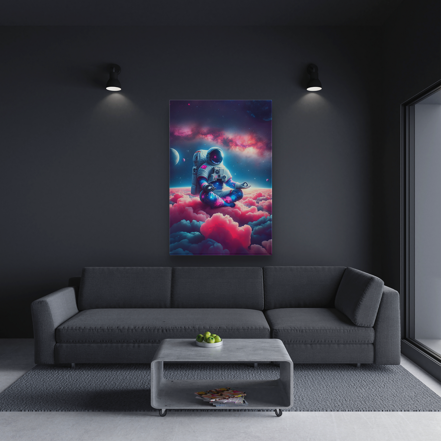 Stardust Meditation (Canvas)Stardust Meditation (Canvas  Matte finish, stretched, with a depth of 1.25 inches)Make an art statement with RimaGallery's ethically produced canvases. Sustainably sRimaGallery