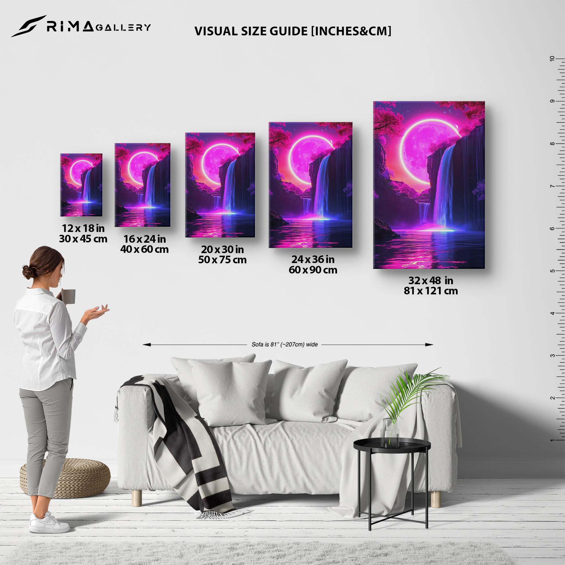 Magenta Moonfall (Canvas)Experience the fusion of art and ethics with RimaGallery's eco-friendly canvases. Stunning visuals, diverse sizes, and sustainable materials. Transform your space noRimaGallery