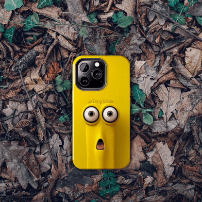Sunny Daze Yellow Face (iPhone Case 11-15)Splash of Sunshine ☀️📱: Elevate the aesthetics of your device with our "Sunny Daze" phone case! Featuring an irresistibly cute yellow face with magnified eyes, set RimaGallery
