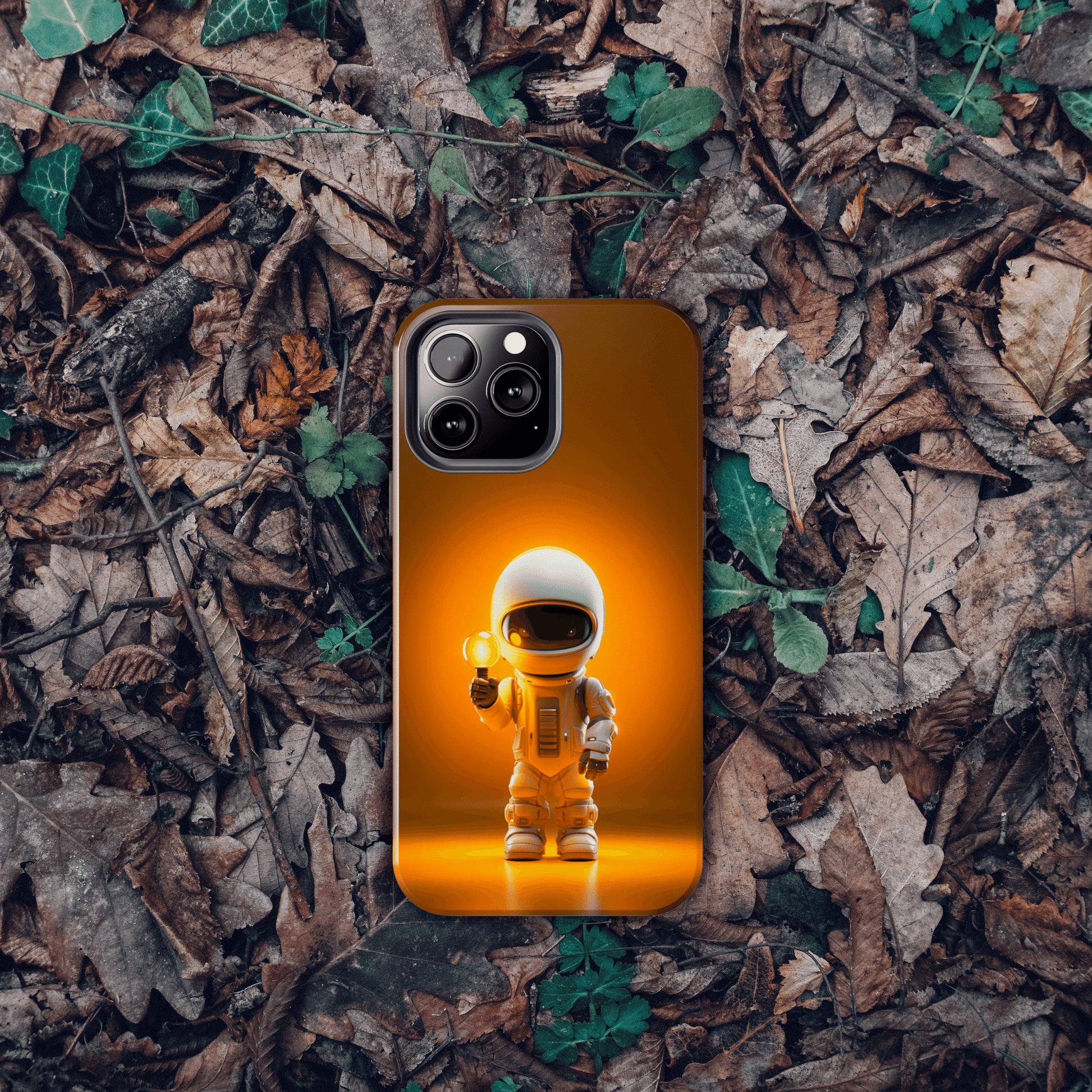 Yellow Tiny Astronaut (iPhone Case 11-15)RIMA Tough Phone Case for iPhone 11-15: Where Style Meets Durability. Featuring a sleek design with MagSafe compatibility, this case offers unmatched protection and RimaGallery