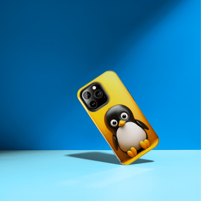 Cute penguin (iPhone Case 11-15)RIMA Tough Phone Case for iPhone 11, 12, 13, 14, &amp; 15 A cute cartoon penguin with Glossy Finish 📱✨
 
Ultimate Protection in Stylish Design 🌟:  
 
Welcome to RIRimaGallery