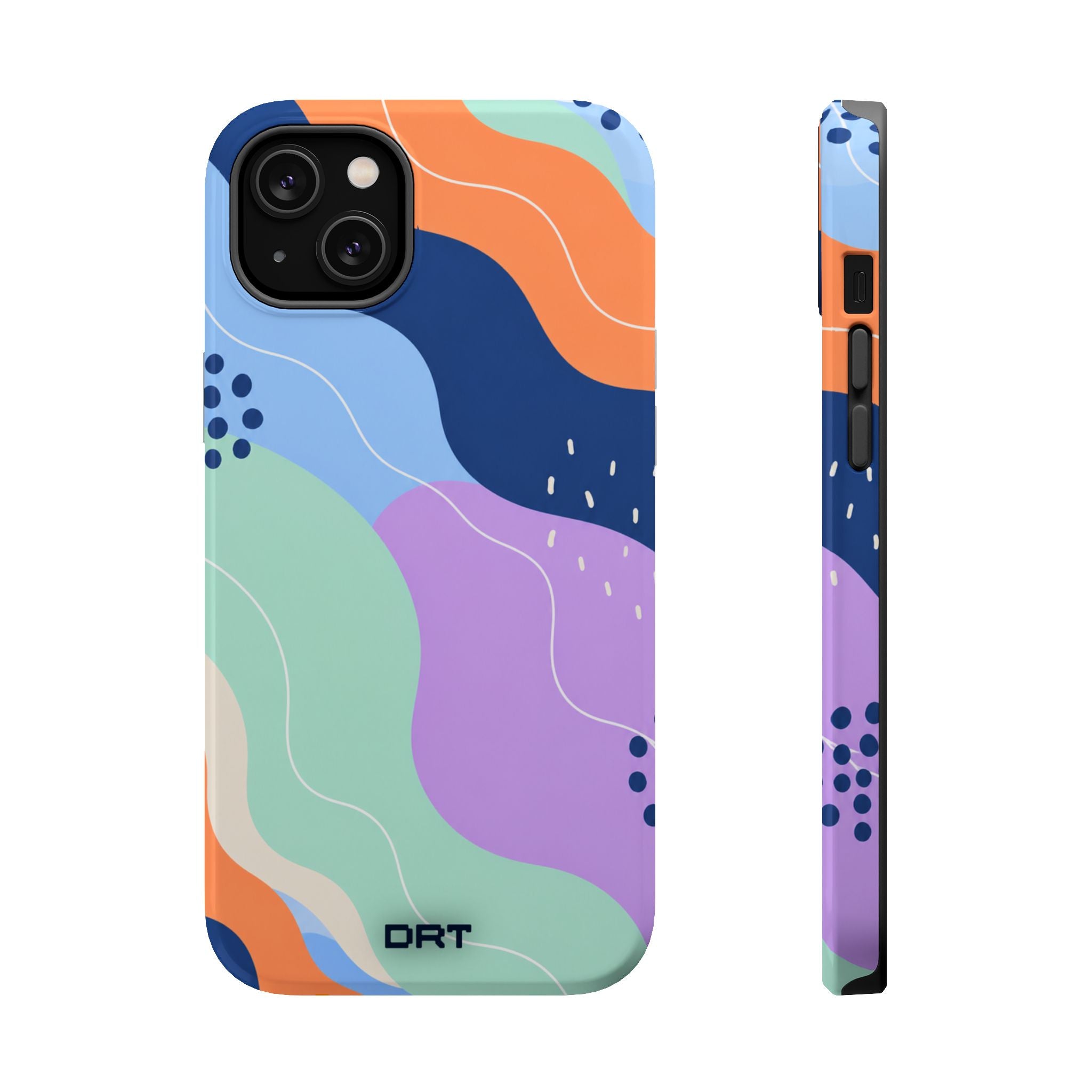 Abstract Colorwave Magnetic Impact-Resistant Phone Case