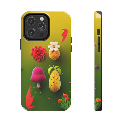 Whimsy Garden (iPhone Case 11-15)Secure your iPhone 11-15 with RIMA's durable case: Polycarbonate shell, rubber lining for shock absorption, and supports wireless chargingRimaGallery