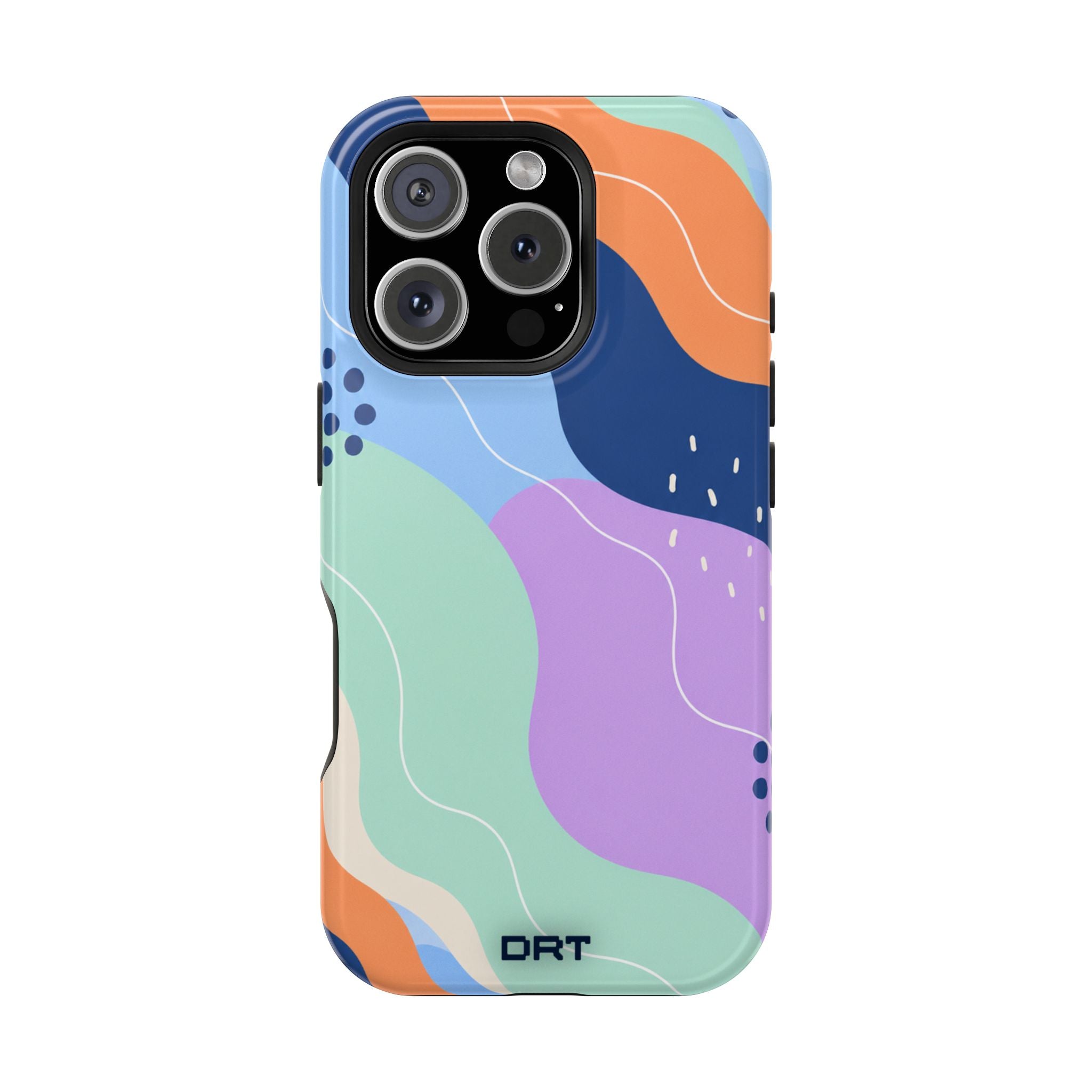 Abstract Colorwave Magnetic Impact-Resistant Phone Case