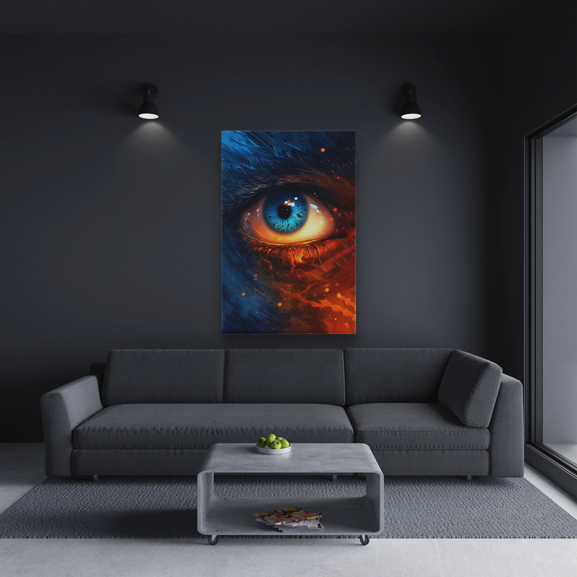 Stellar Eye (Canvas)Stellar Eye (Canvas  Matte finish, stretched, with a depth of 1.25 inches) Elevate your décor with RimaGallery’s responsibly made art canvases. Our eco-friendly mateRimaGallery
