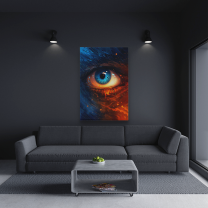 Stellar Eye (Canvas)Stellar Eye (Canvas  Matte finish, stretched, with a depth of 1.25 inches) Elevate your décor with RimaGallery’s responsibly made art canvases. Our eco-friendly mateRimaGallery