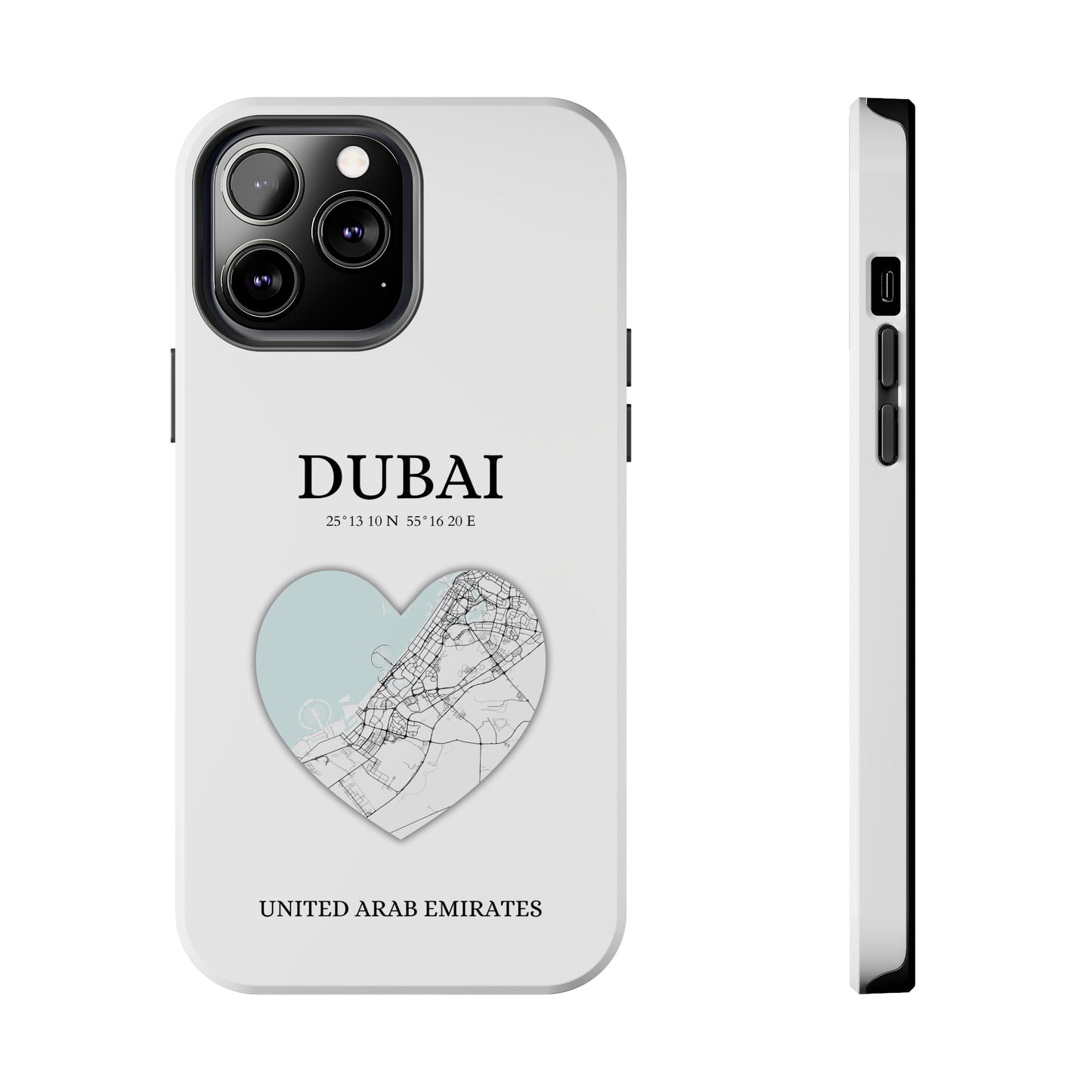 Dubai Heartbeat - White (iPhone Case 11-15)Capture the essence of Dubai with RimaGallery's Heartbeat White iPhone case, blending durable protection and unique design. Perfect for iPhone 11-15 models. Free shiRimaGallery