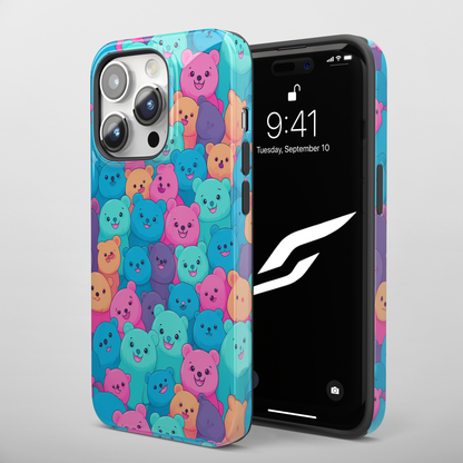 Cheerful Bear Party (iPhone Case 11-15)RIMA Tough Phone Case: Unmatched Style &amp; Protection for iPhone 11, 12, 13, 14, &amp; 15 🛡️📱
Product Description:
Discover the RIMA Tough Phone Case, exclusivelRimaGallery