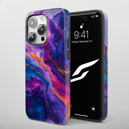Psychedelic Flow (iPhone MagSafe Case)Rima Gallery presents the exclusive Psychedelic Flow MagSafe Durable Case For iphone 13, 14, 15, Pro, Max. Experience advanced protection, MagSafe functionality, andRimaGallery