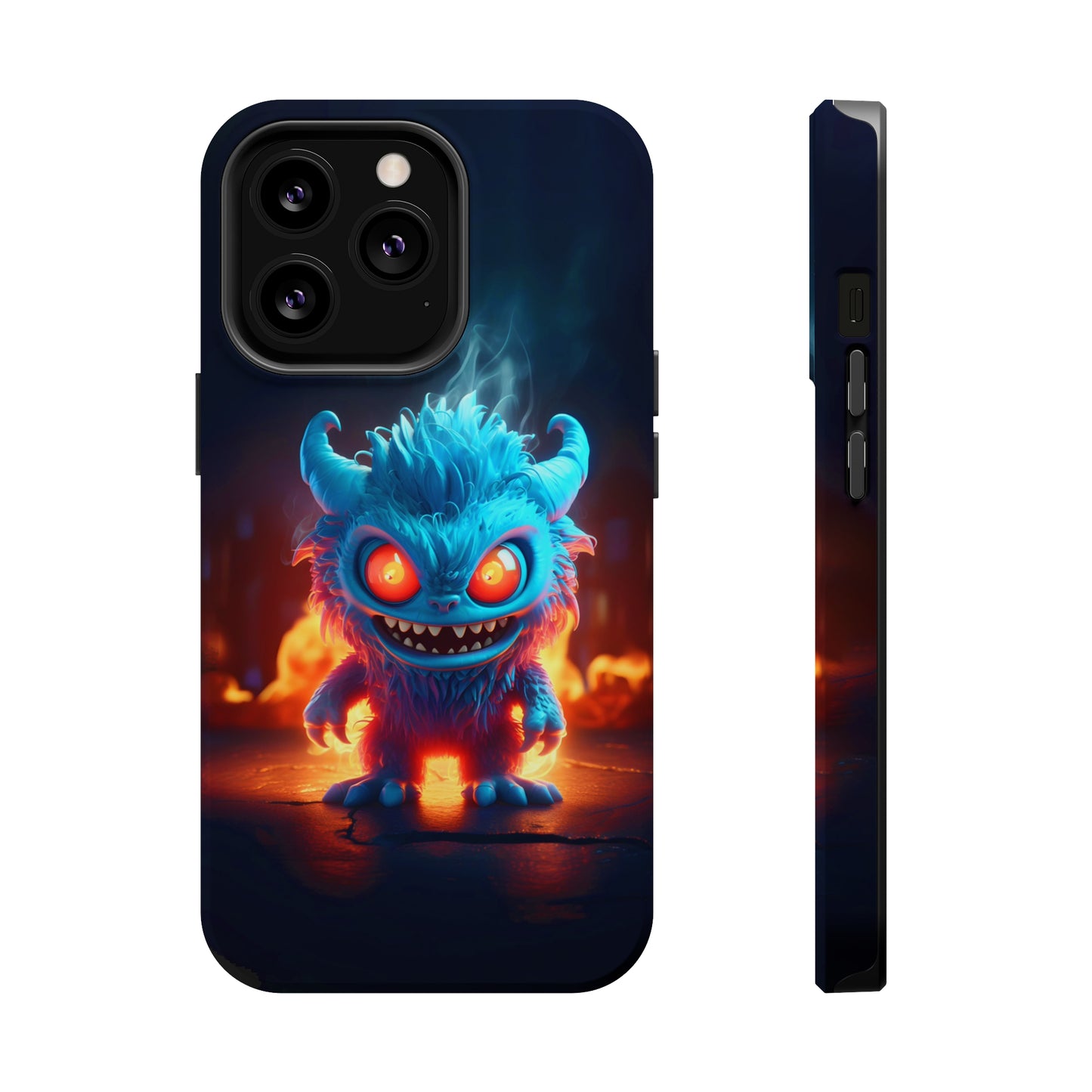 Fiery Monster (iPhone MagSafe Case)Revolutionize your iPhone's look and feel with RIMA Tough Phone Case – ultimate protection meets elegant style for iPhone 11-15. Grab yours now! 🛡️📱RimaGallery