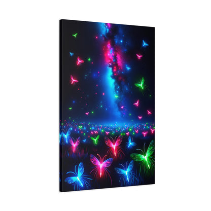 Neon Flutter (Canvas)Neon Flutter (Canvas  Matte finish, stretched, with a depth of 1.25 inches) Elevate your décor with RimaGallery’s responsibly made art canvases. Our eco-friendly matRimaGallery