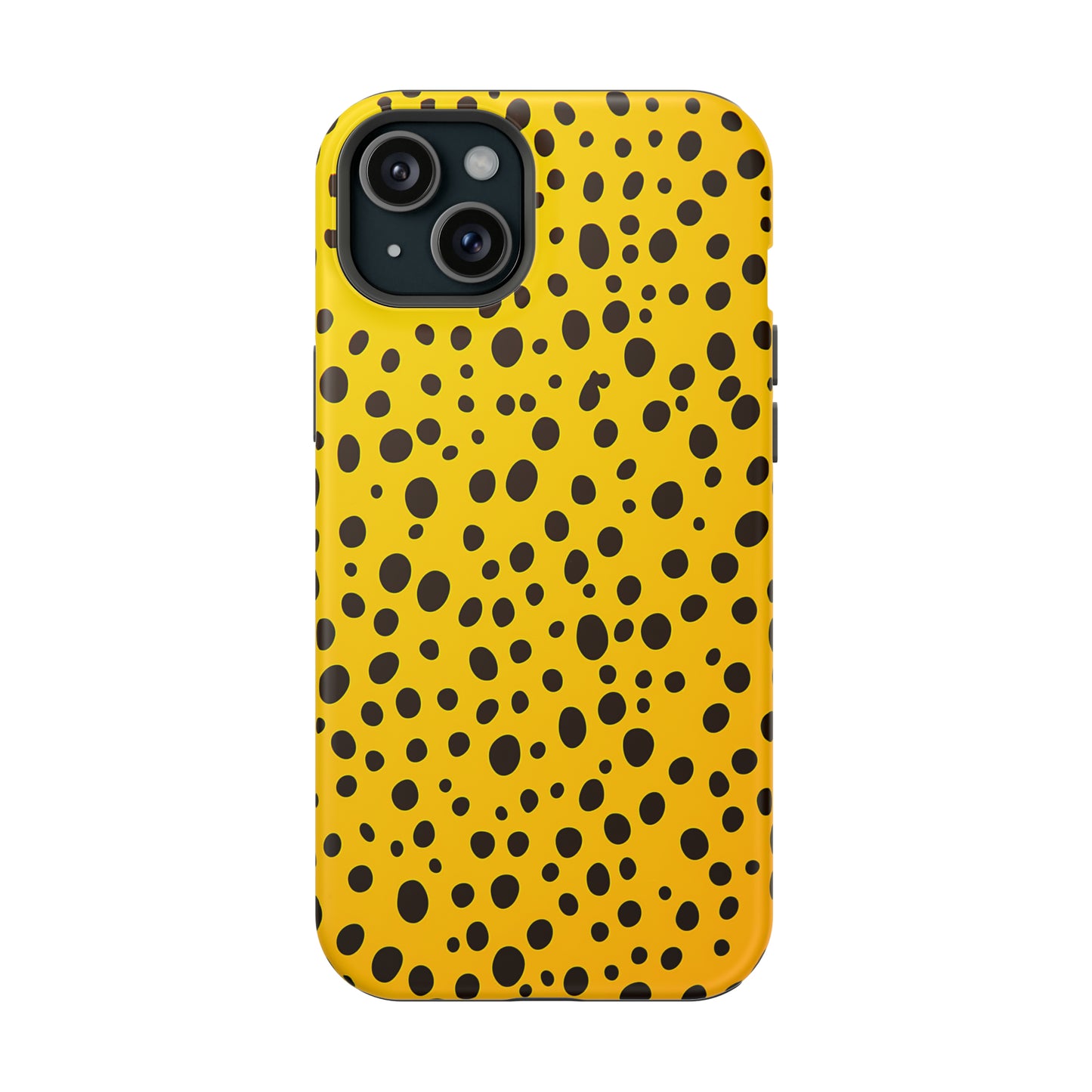 Dotted Delight - Yellow (iPhone MagSafe Case)Elevate your iPhone's style with a yellow surface with scattered dark dots and a MagSafe Case, offering robust protection, MagSafe compatibility, and a choice of matRimaGallery