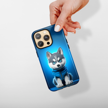 Blue Husky Charm (iPhone MagSafe Case)Blue Husky Charm MagSafe Durable Case: Style Meets Protection 📱✨
Upgrade your device with Rima Gallery's Blue Husky Charm MagSafe Durable Case. This case isn’t justRimaGallery